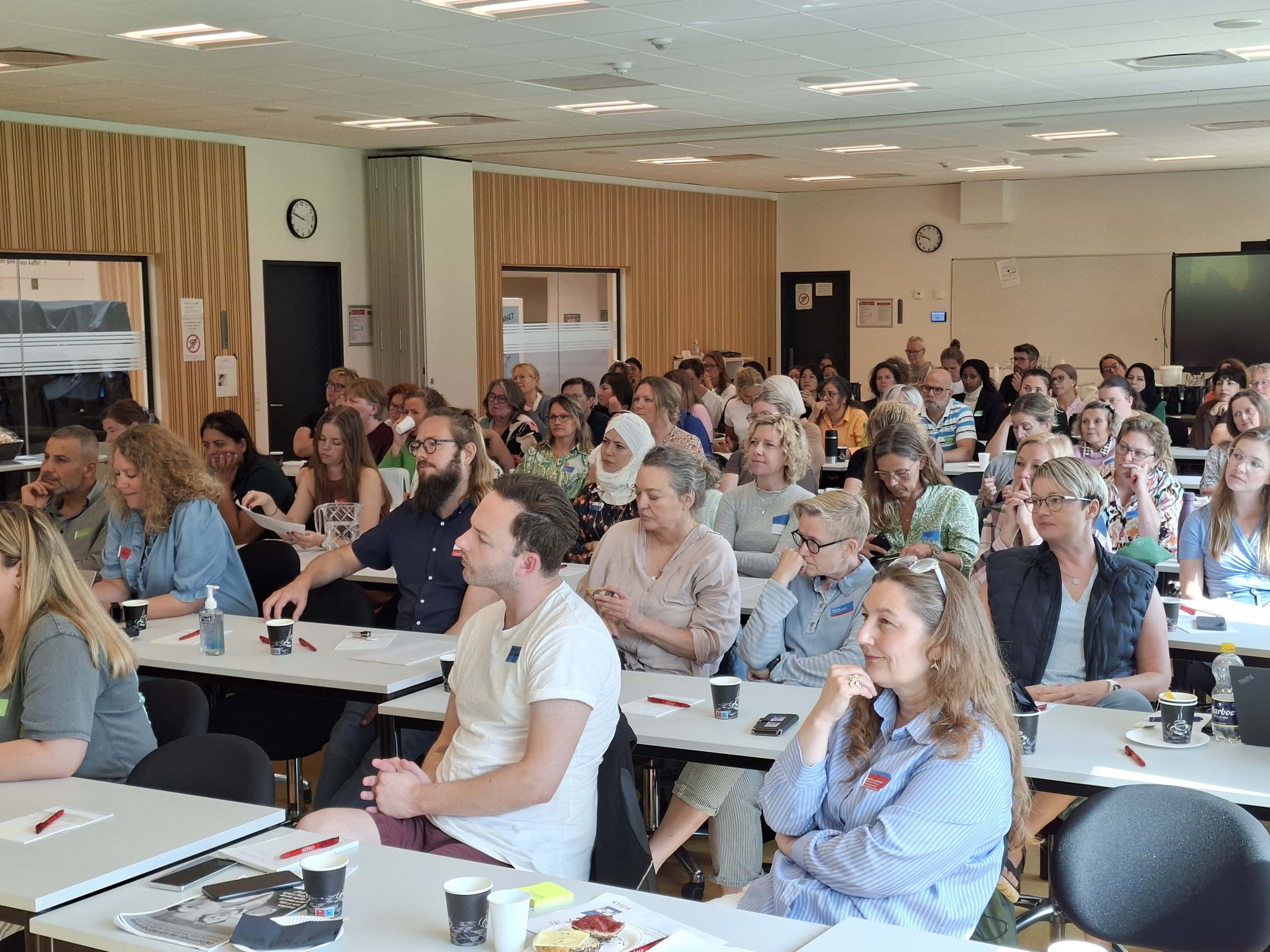 Et øjebliksbillede fra dagens oplæg i plenum.